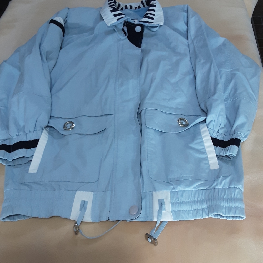 Vintage Izzy #256 Women's Coat Jacket Sz XL Preowned Good Condition Sky Blue